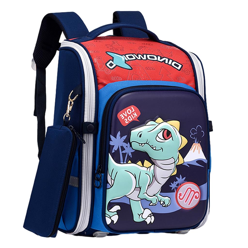 PALAY Boys School Backpack Dinosaur Cartoon Backpack with Pencil Pouch Primary Bookbag Boys Backpack for School, Travel, Burden-relief Backpack School Gift PALAY Boys School Backpack Dinosaur Cartoon Backpack with Pencil Pouch Primary Bookbag Boys Backpack for School, Travel, Burden-relief Backpack School Gift